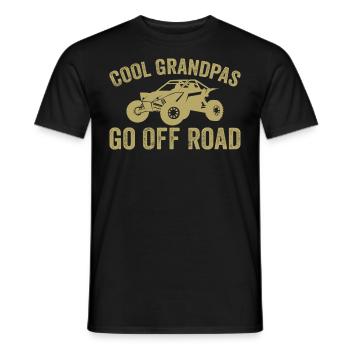 cool grandpas go off road - Men's T-Shirt - black - Front - AI Model Male 178 light (178cm)