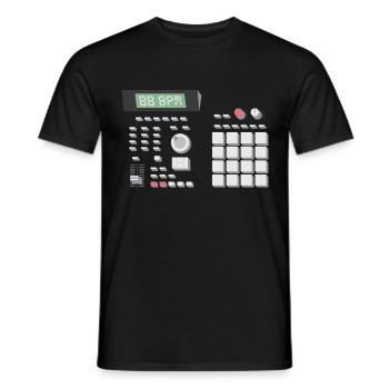 88 BPM MPC 2000 - T-shirt homme - noir - Devant - AI Model Male 178 light (178cm)