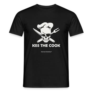 Shirt für Köche: Kiss the cook - Küss den Koch - Männer T-Shirt - Schwarz - Vorne - AI Model Male 178 light (178cm)
