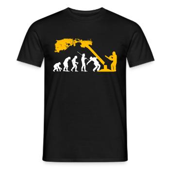 funny lumberjack trees felling forest chainsaw - Men's T-Shirt - black - Front - AI Model Male 178 light (178cm)