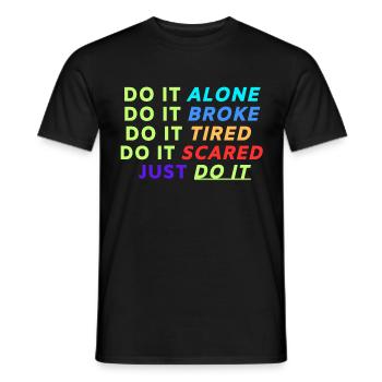 Just do it! - Männer T-Shirt - Schwarz - Vorne - AI Model Male 178 light (178cm)