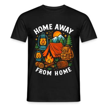 Maison loin de chez soi - Camping Design - T-shirt homme - noir - Devant - AI Model Male 178 light (178cm)