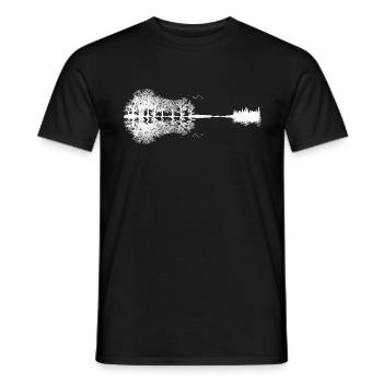 Guitare Skyline T-shirt abstrait - T-shirt homme - noir - Devant - AI Model Male 178 light (178cm)