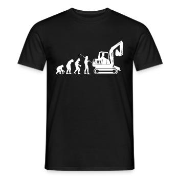 Bagger - Männer T-Shirt - Schwarz - Vorne - AI Model Male 178 light (178cm)