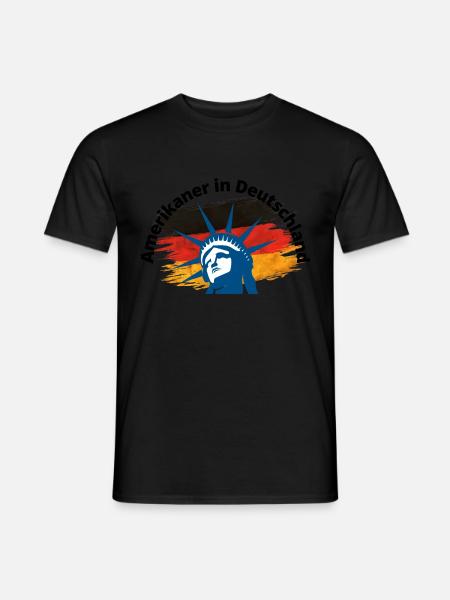 Amerikaner in Deutschland - Männer T-Shirt - Schwarz