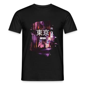 Tokyo - T-shirt homme - noir - Devant - AI Model Male 178 light (178cm)