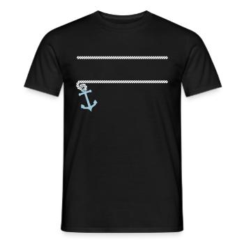 Cadre maritime avec ancre - T-shirt homme - noir - Devant - AI Model Male 178 light (178cm)
