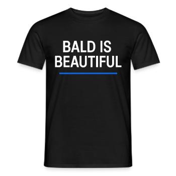 Männer Glatze Geschenkidee Bald Is Beautiful - Männer T-Shirt - Schwarz - Vorne - AI Model Male 178 light (178cm)