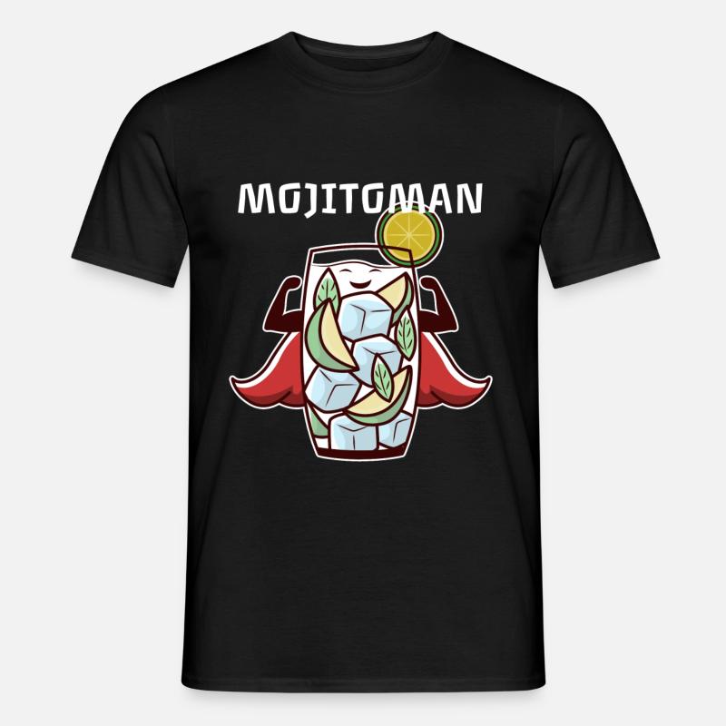 Cocktail Superhero Mojito Lime Group Bar - Men's T-Shirt - black
