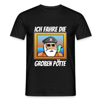 Harald Krull - Ich fahre die großen Pötte - Männer T-Shirt - Schwarz - Vorne - AI Model Male 178 light (178cm)