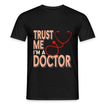 Docteur - Faites-moi confiance chez un docteur - T-shirt homme - noir - Devant - AI Model Male 178 light (178cm)