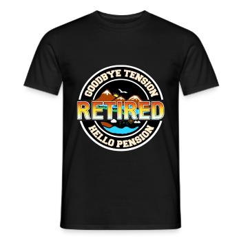 Rente - Auf Wiedersehen Spannung Hallo Rente - Männer T-Shirt - Schwarz - Vorne - AI Model Male 178 light (178cm)