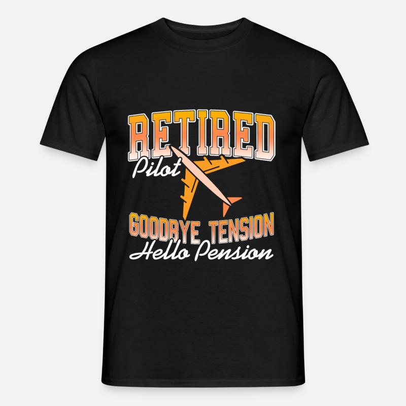 Rente - Pilot im Ruhestand - Männer T-Shirt - Schwarz