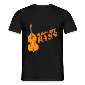 Contrebasse - Kiss my bass - T-shirt homme - noir - Devant - AI Model Male 178 light (178cm)