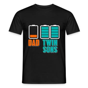 Father Twins - Men's T-Shirt - black - Front - AI Model Male 178 light (178cm)