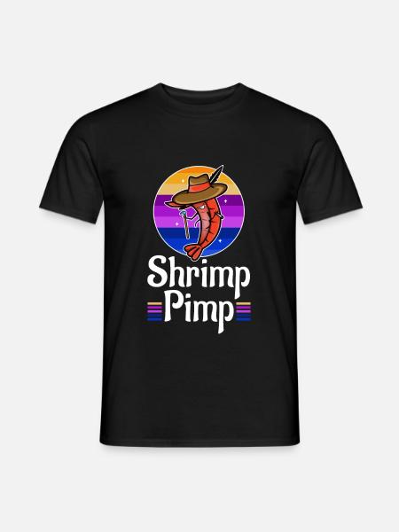 Shrimp Pimp - Men's T-Shirt - black