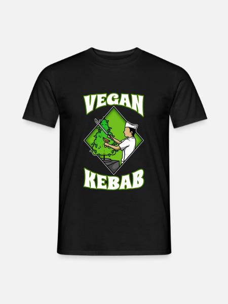 Vegan Kebab Weed - Männer T-Shirt - Schwarz