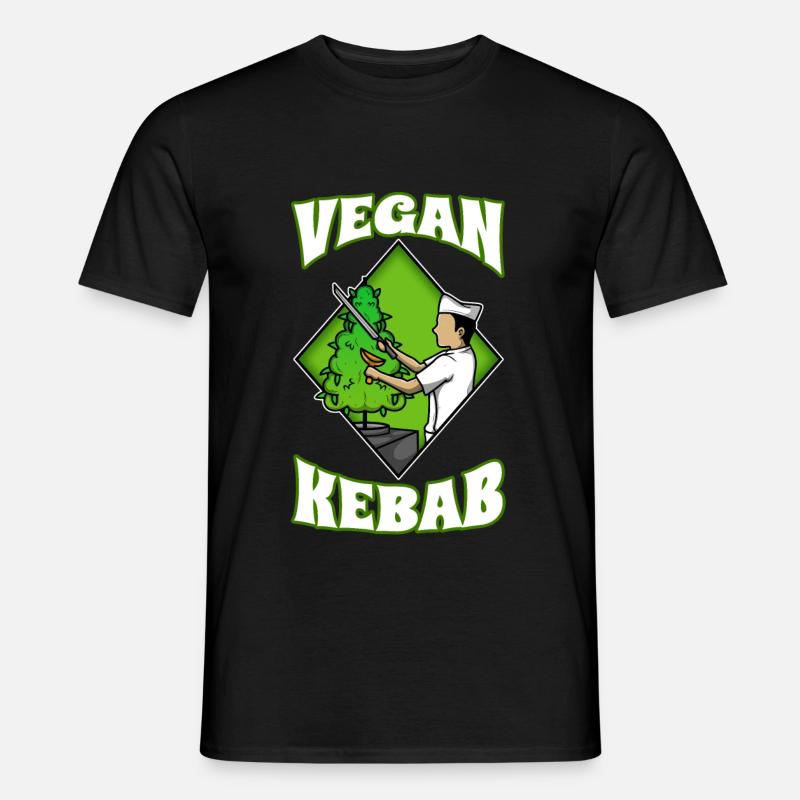 Vegan Kebab Weed - Männer T-Shirt - Schwarz