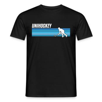 Joueur de floorball Floorball Jeu de floorball - T-shirt homme - noir - Devant - AI Model Male 178 light (178cm)