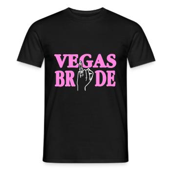 Vegas Bride - Männer T-Shirt - Schwarz - Vorne - AI Model Male 178 light (178cm)