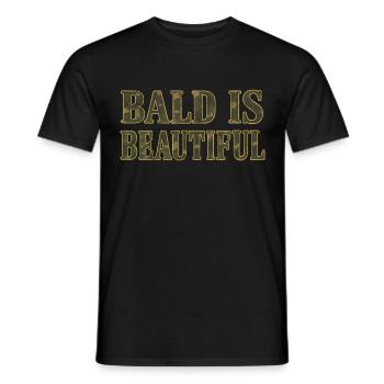Soldier Bald Gift Idea Bald Is Beautiful - Men's T-Shirt - black - Front - AI Model Male 178 light (178cm)