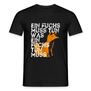 A fox must do what a fox needs to do - Men's T-Shirt - black - Front - AI Model Male 178 light (178cm)