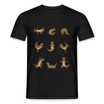 Yoga Otter Meditation Yogi Namaste Sport Gift - Men's T-Shirt - black - Front - AI Model Male 178 light (178cm)