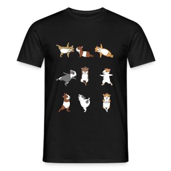 Yoga Cochon d’Inde méditation Yogi Namaste cadeau - T-shirt homme - noir - Devant - AI Model Male 178 light (178cm)