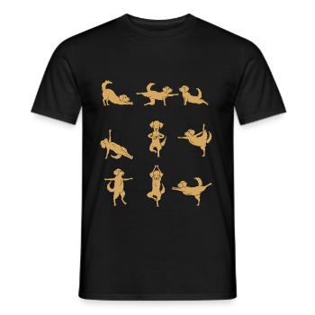 Yoga Golden Retriever Meditation Yogi Geschenk - Männer T-Shirt - Schwarz - Vorne - AI Model Male 178 light (178cm)