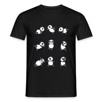 Yoga Panda Meditation Yogi Namaste Zen Gift - Men's T-Shirt - black - Front - AI Model Male 178 light (178cm)