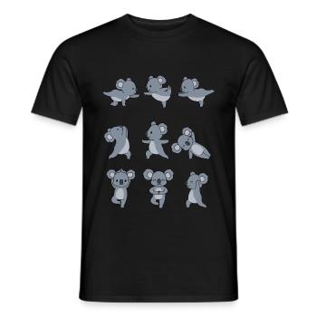 Cadeau de yoga yoga méditation koala namaste - T-shirt homme - noir - Devant - AI Model Male 178 light (178cm)