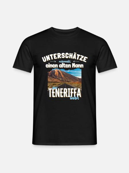 Teneriffa Teide alter Mann - Männer T-Shirt - Schwarz