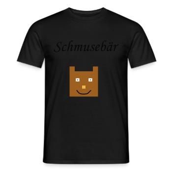 Schmusebär Motiv - Männer T-Shirt - Schwarz - Vorne - AI Model Male 178 light (178cm)