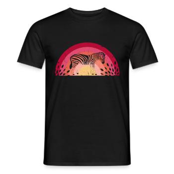 Zebra - Männer T-Shirt - Schwarz - Vorne - AI Model Male 178 light (178cm)