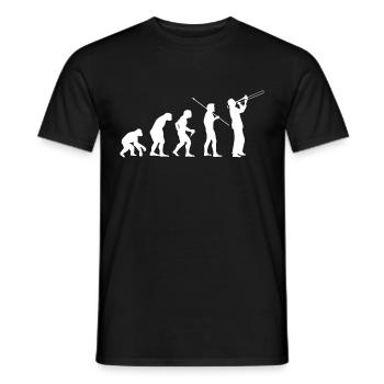 Trombone musique de pipe Evolution - T-shirt homme - noir - Devant - AI Model Male 178 light (178cm)