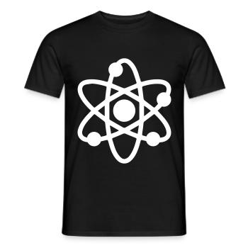 Icône Atom - T-shirt homme - noir - Devant - AI Model Male 178 light (178cm)