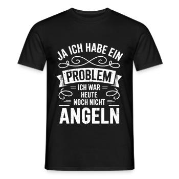 Ich habe ein Problem, war heute nicht Angeln Shirt - Männer T-Shirt - Schwarz - Vorne - AI Model Male 178 light (178cm)