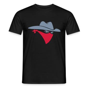 Cowboy - Männer T-Shirt - Schwarz - Vorne - AI Model Male 178 light (178cm)