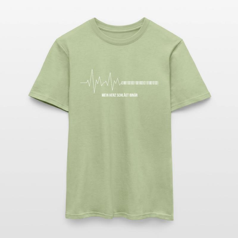 Informatiker Herzschlag Binärcode Programmierer Männer T-Shirt