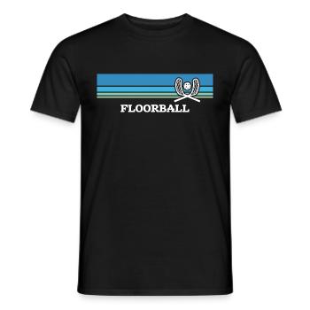 Floorball Floorball Game Motif Floorball Player - Men's T-Shirt - black - Front - AI Model Male 178 light (178cm)