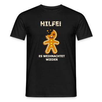 Noël en pain d'épice - T-shirt homme - noir - Devant - AI Model Male 178 light (178cm)