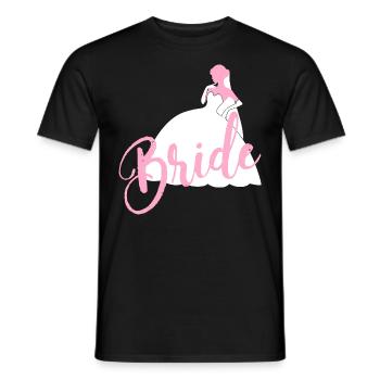 2reborn Bride Bride JGA mariage ladylike rose - T-shirt homme - noir - Devant - AI Model Male 178 light (178cm)