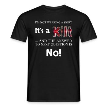 Kilt - Men's T-Shirt - black - Front - AI Model Male 178 light (178cm)
