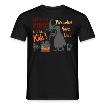 Let's Eat Kids Let's Eat, Kids Halloween Edition - T-shirt homme - noir - Devant - AI Model Male 178 light (178cm)