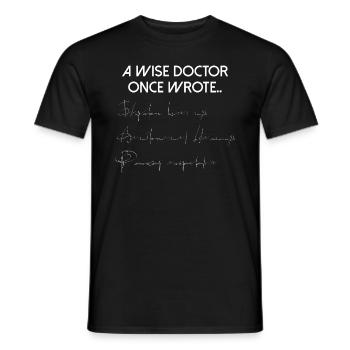 WEISER DOKTOR SCHRIEB EINMAL - Männer T-Shirt - Schwarz - Vorne - AI Model Male 178 light (178cm)