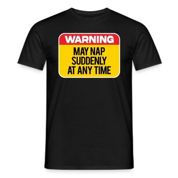 Kann plötzlich ein Nickerchen machen - Männer T-Shirt - Schwarz - Vorne - AI Model Male 178 light (178cm)