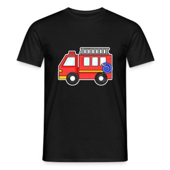 Camion de pompiers - T-shirt homme - noir - Devant - AI Model Male 178 light (178cm)