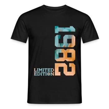 44. GEBURTSTAG LIMITED EDITION 1982 - Männer T-Shirt - Schwarz - Vorne - AI Model Male 178 light (178cm)