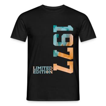 49E ANNIVERSAIRE ÉDITION LIMITÉE 1977 - T-shirt homme - noir - Devant - AI Model Male 178 light (178cm)