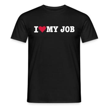 J'aime moi Job - Travail - T-shirt homme - noir - Devant - AI Model Male 178 light (178cm)